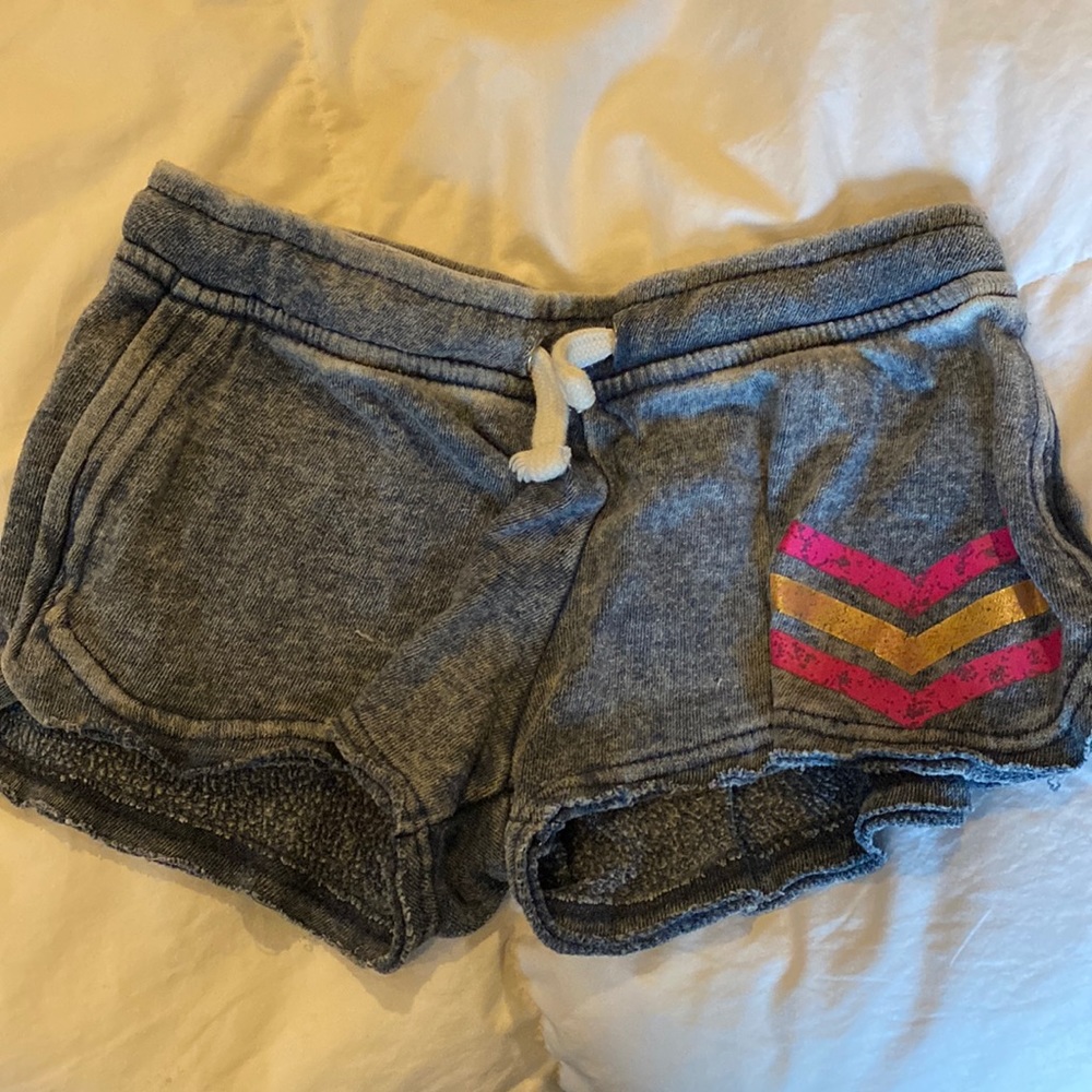 Vintage Havana Gray Shorts with Pink and Gold Accents